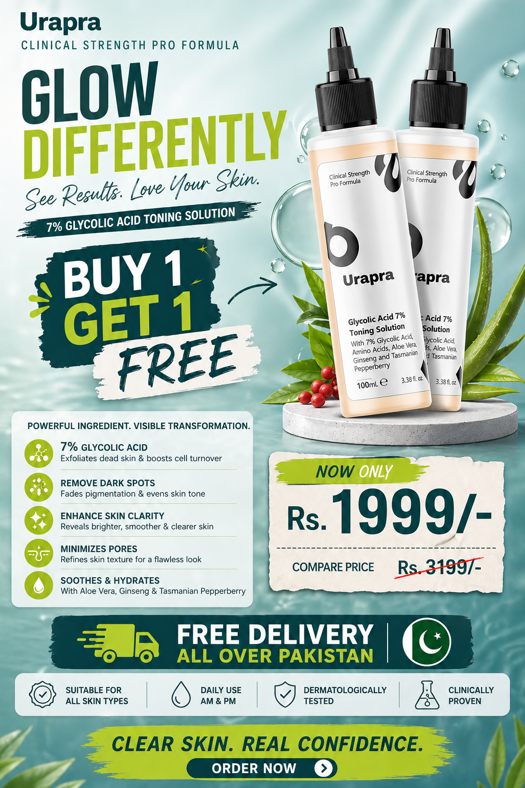 Glycolic Acid 7% Toning Solution Buy 1 Get 1 Free
