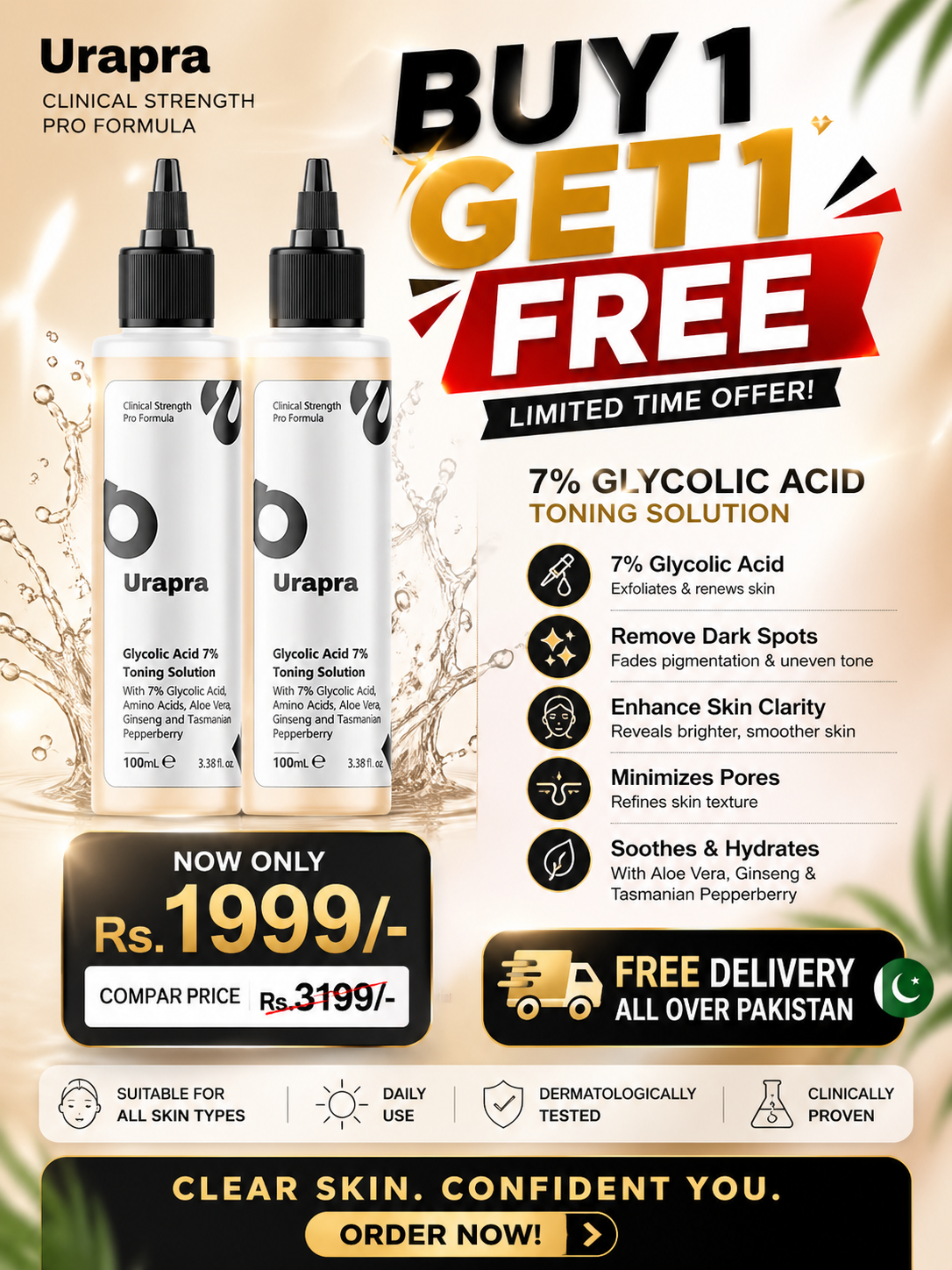 Glycolic Acid 7% Toning Solution Buy 1 Get 1 Free